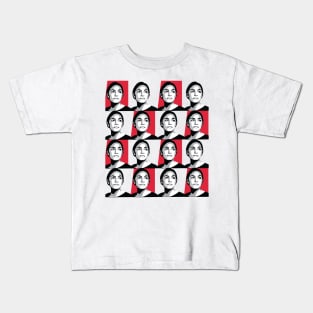 Alexandria Ocasio-Cortez AOC Red Pattern Kids T-Shirt